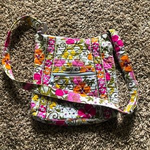 Vera Bradley Pink and Orange Floral Crossbody Purse